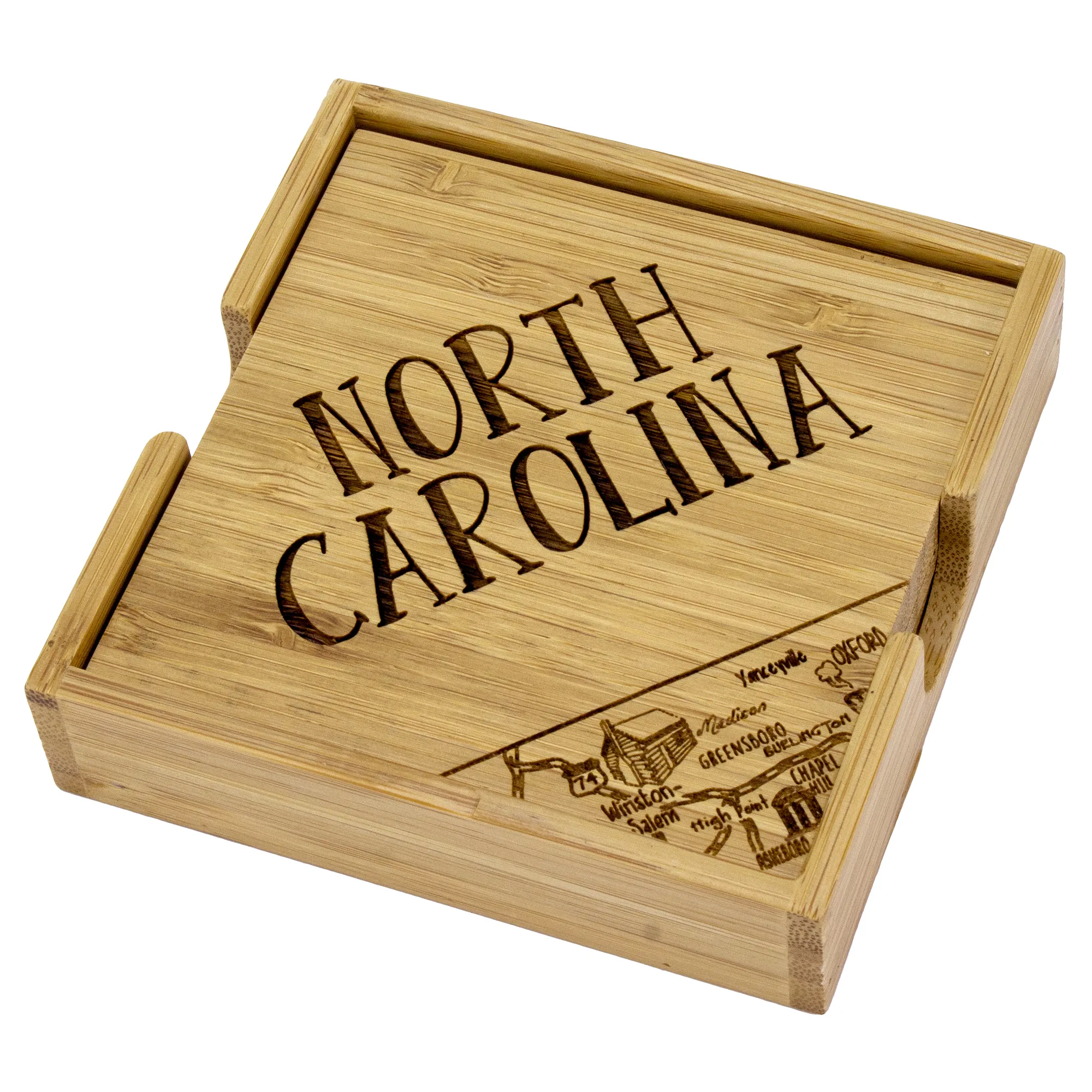 North Carolina Puzzle Coaster Set view 3