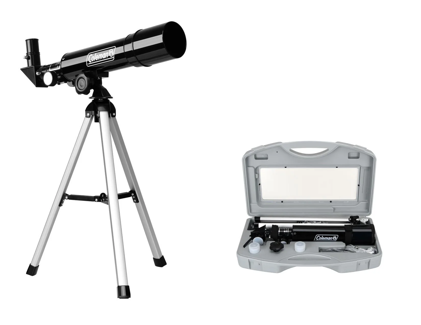 Coleman 90X Refractor Telescope W/ Carrying Case - Black