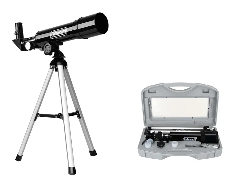 Coleman 90X Refractor Telescope W/ Carrying Case - Black