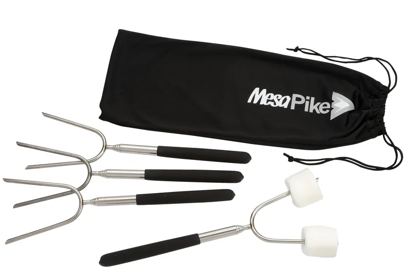 Extendable 34'' Roasting Sticks with Carrying Case