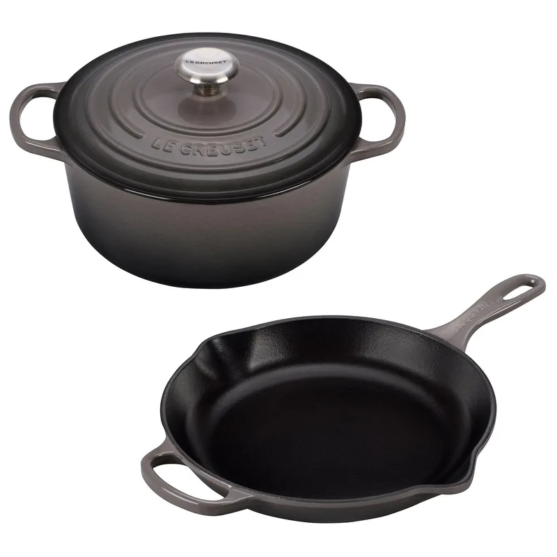 Le Creuset 3Pc Signature Cast Iron Cookware Set Oyster
