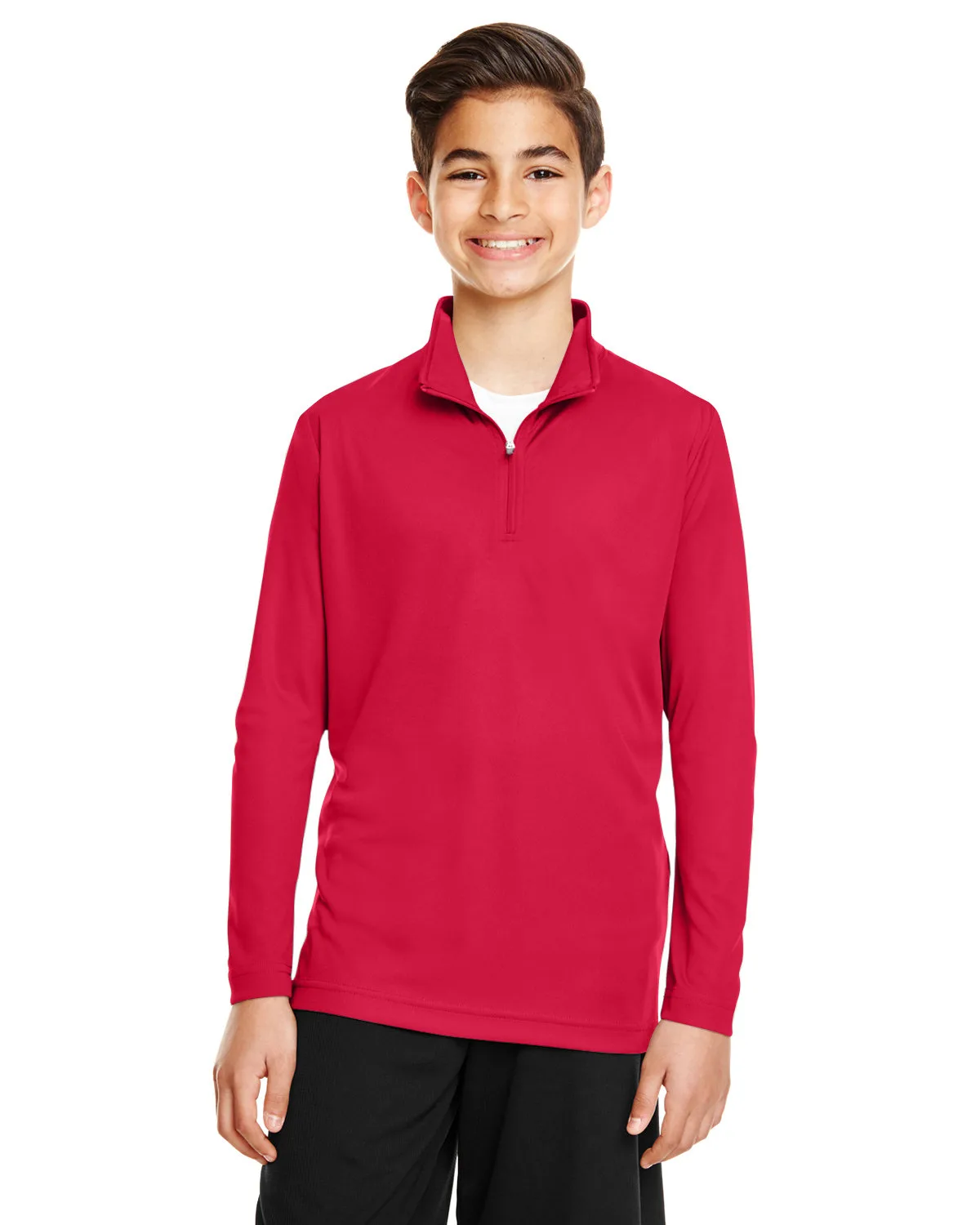Team 365 Youth Zone Performance Quarter-Zip Pullover Sweater view 5