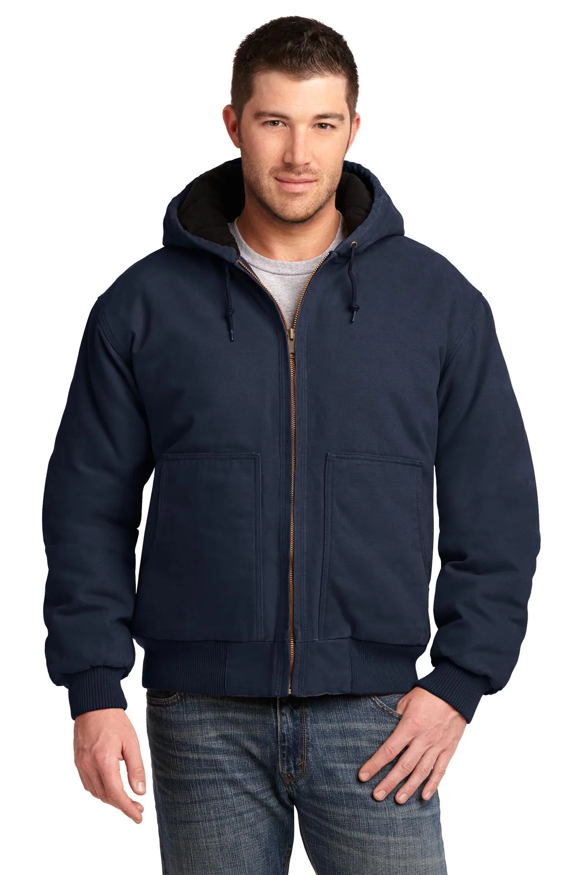 CornerStone® Washed Duck Cloth Insulated Hooded Work Jacket. view 2