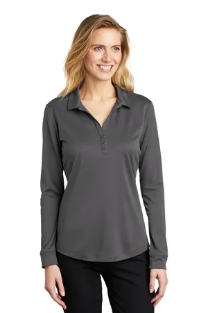 Port Authority ® Women's Silk Touch ™ Performance Long Sleeve Polo. view 5