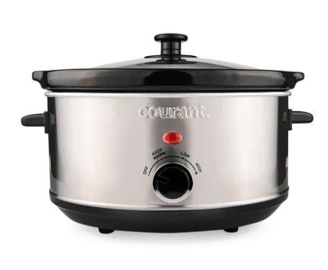 Courant 3.5 Quart Oval Slow Cooker, Stainless St