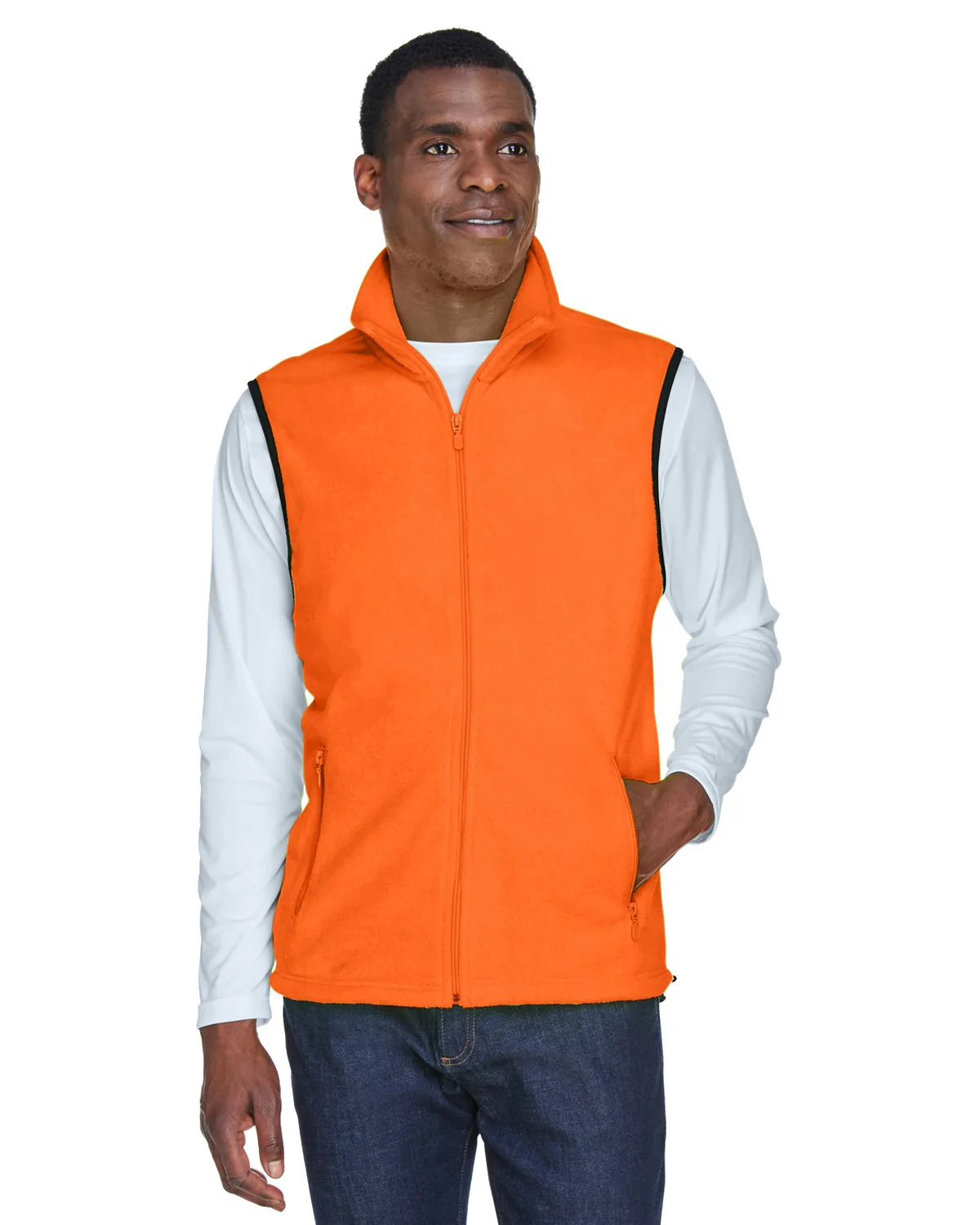 Harriton Unisex Fleece Full-Zip Vest view 5