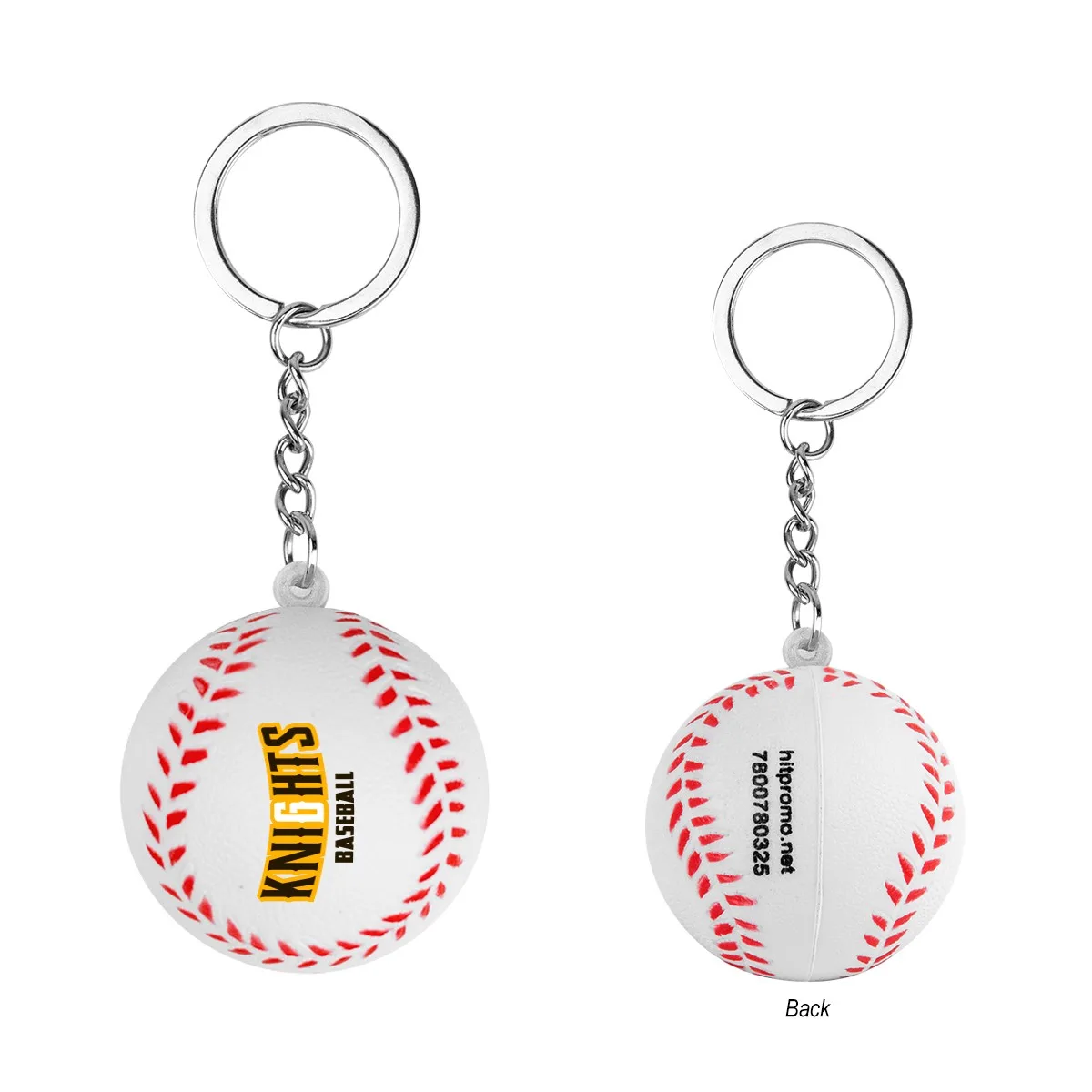 Baseball Stress Reliever Keychain view 2