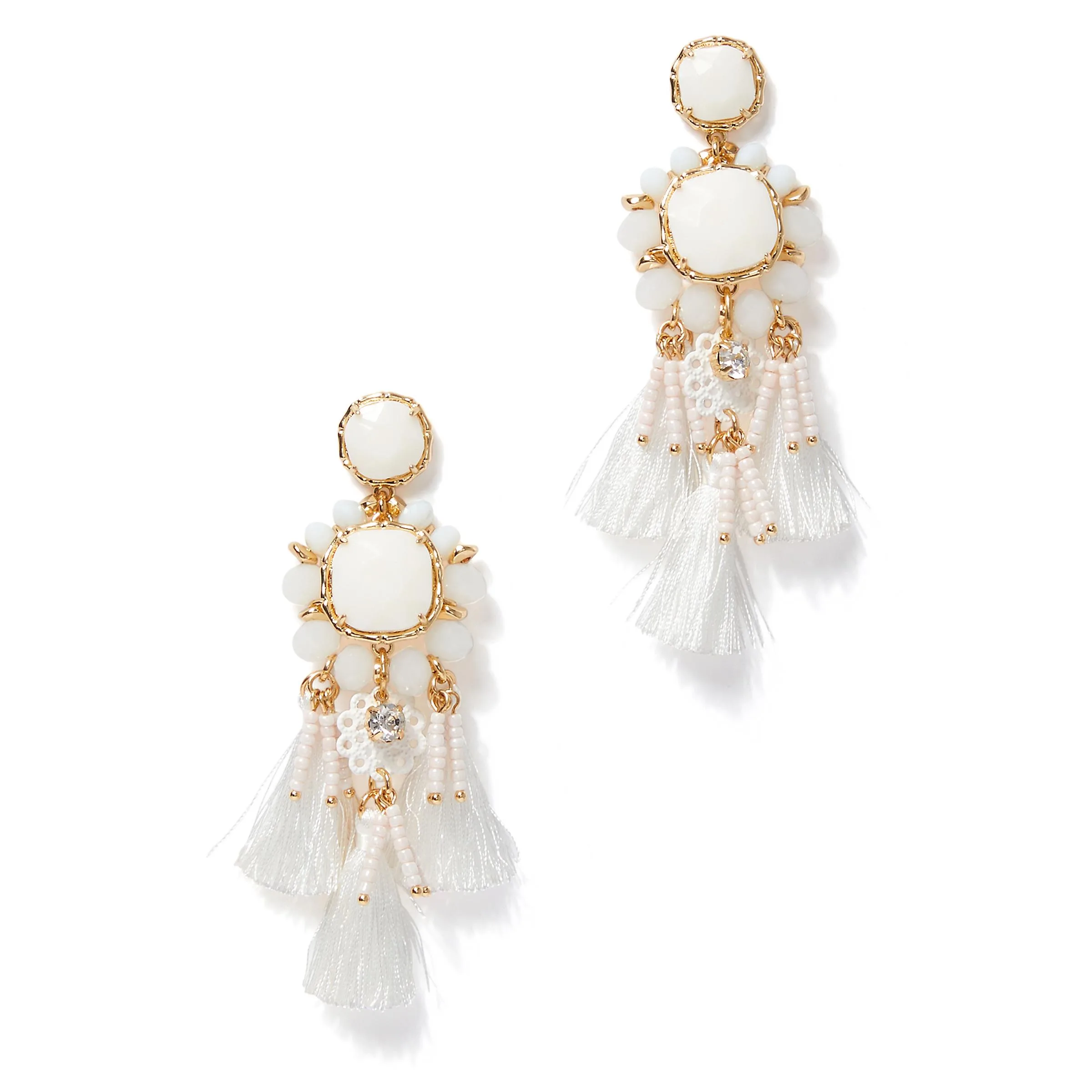 Lilly Pulitzer Waterside Earrings - Resort White