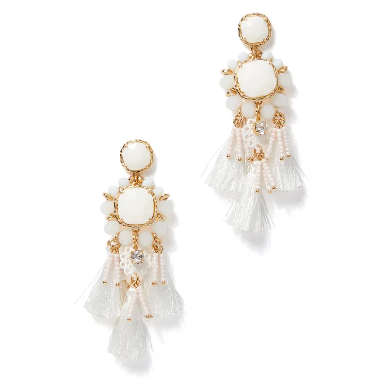 Lilly Pulitzer Waterside Earrings - Resort White