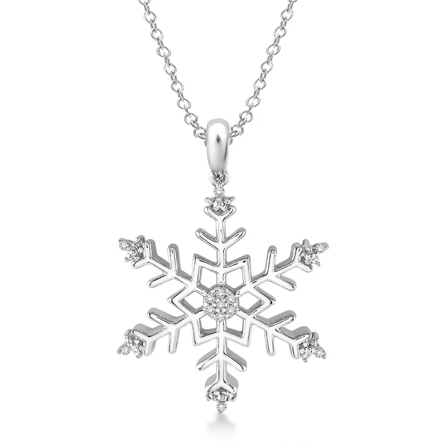 Jilco Inc Diamond Snowflake Necklace