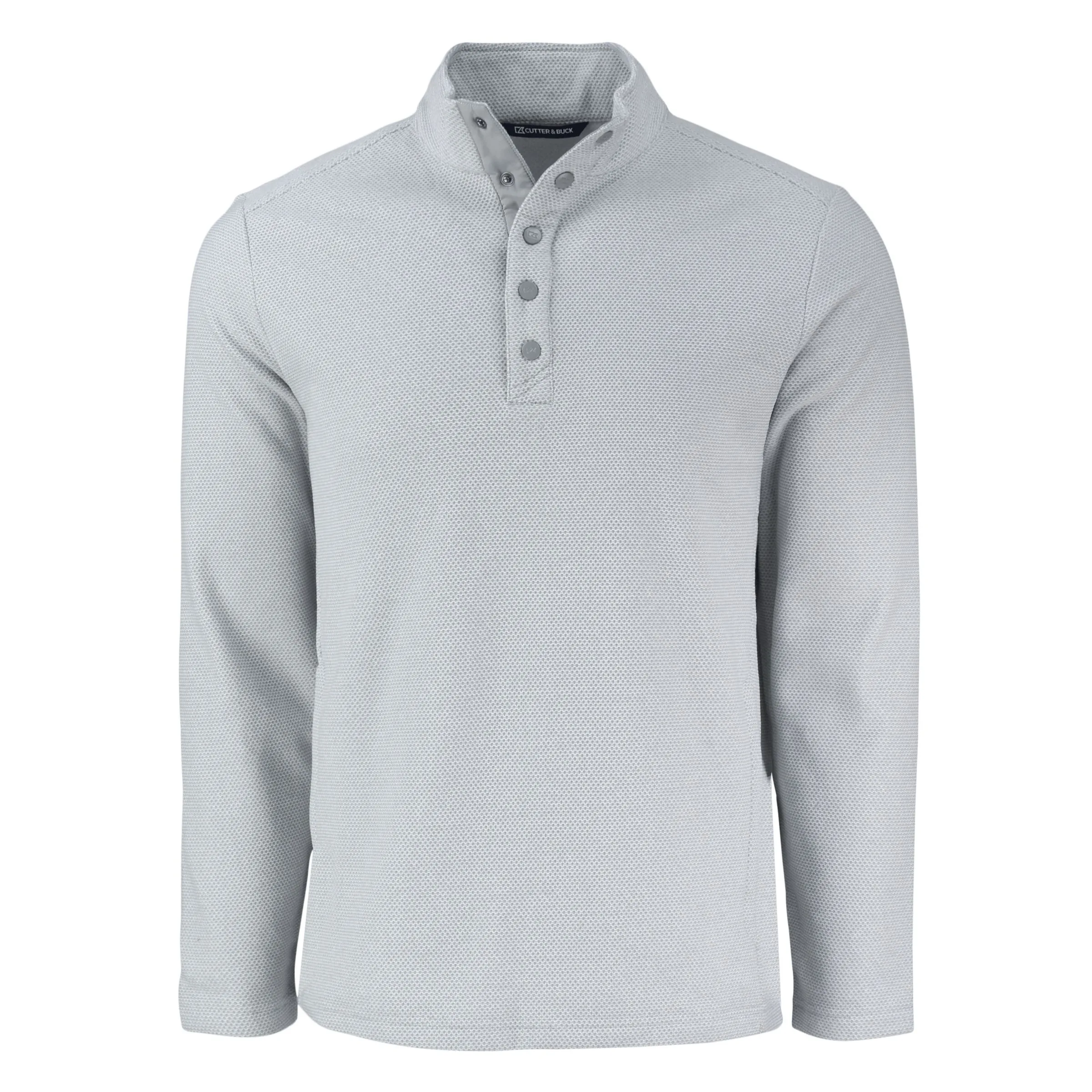 Cutter & Buck Hunts Point Eco Textured Fleece Recycled Mens Snap Pullover view 4