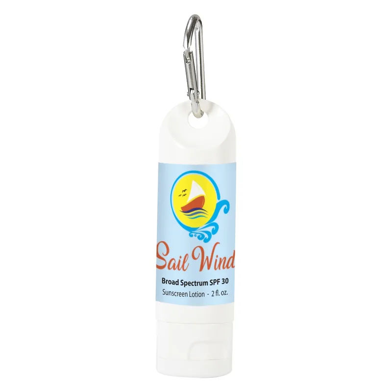 2 Oz. Spf 30 Sunscreen Lotion Carabiner Bottle view 2