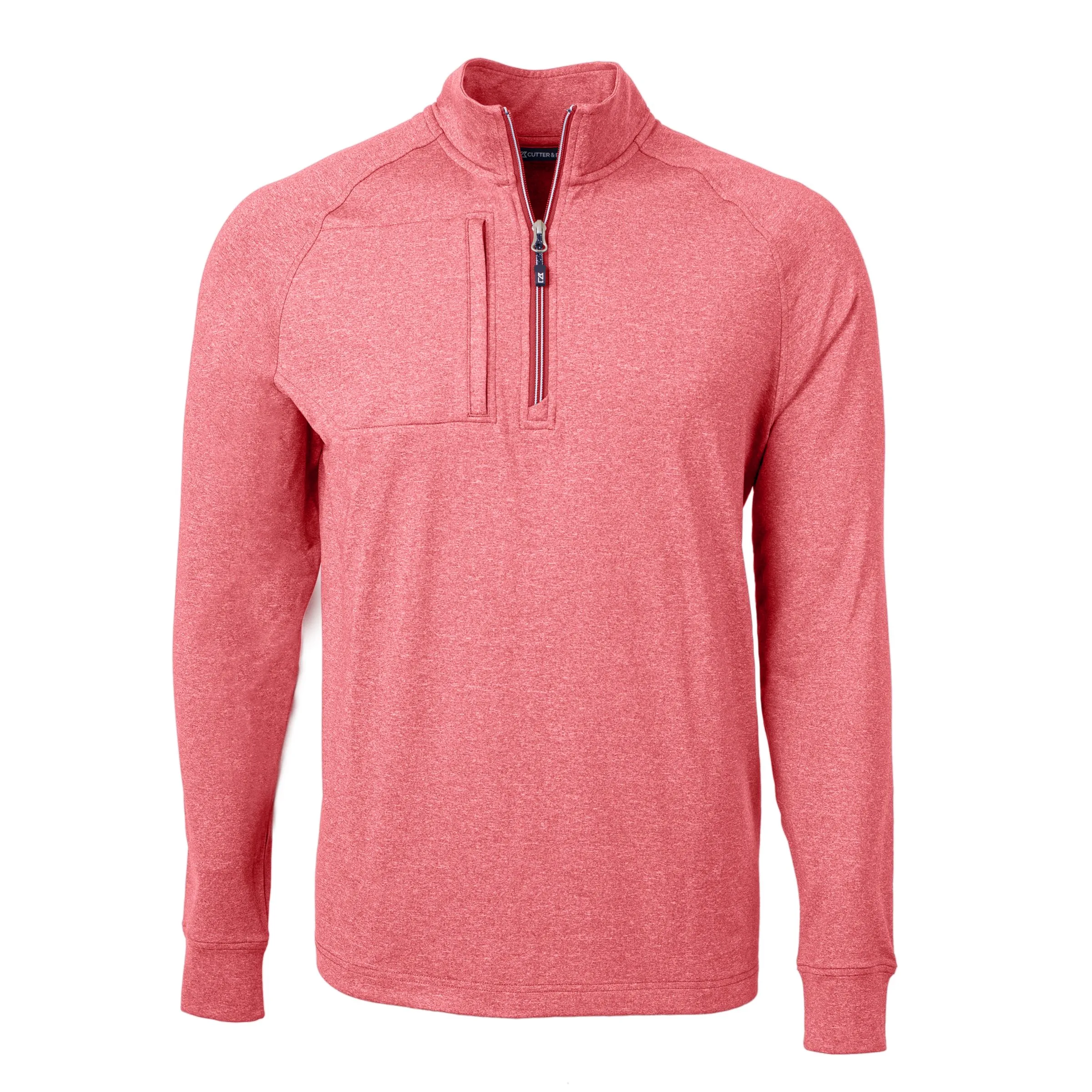Cutter & Buck Adapt Eco Knit Heather Mens Quarter Zip Pullover view 5
