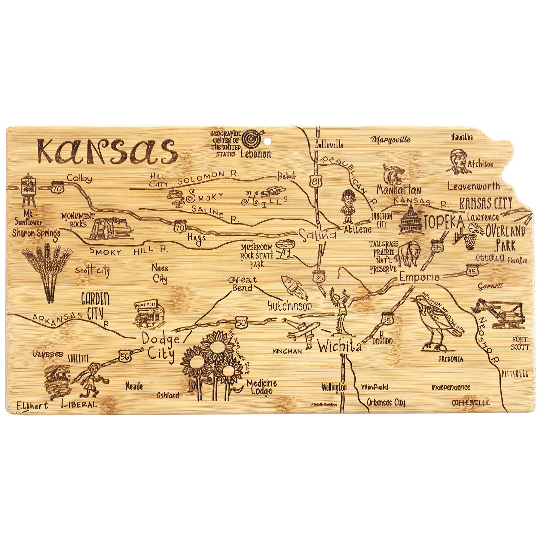 Destination Kansas Cutting & Serving Board