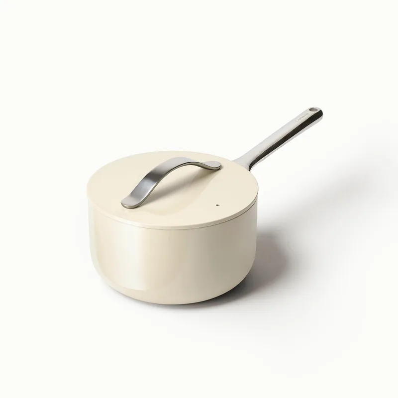Caraway 3Qt Nonstick Ceramic Saucepan Cream