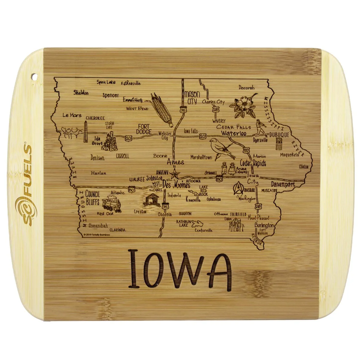 A Slice of Life Iowa Serving & Cutting Board