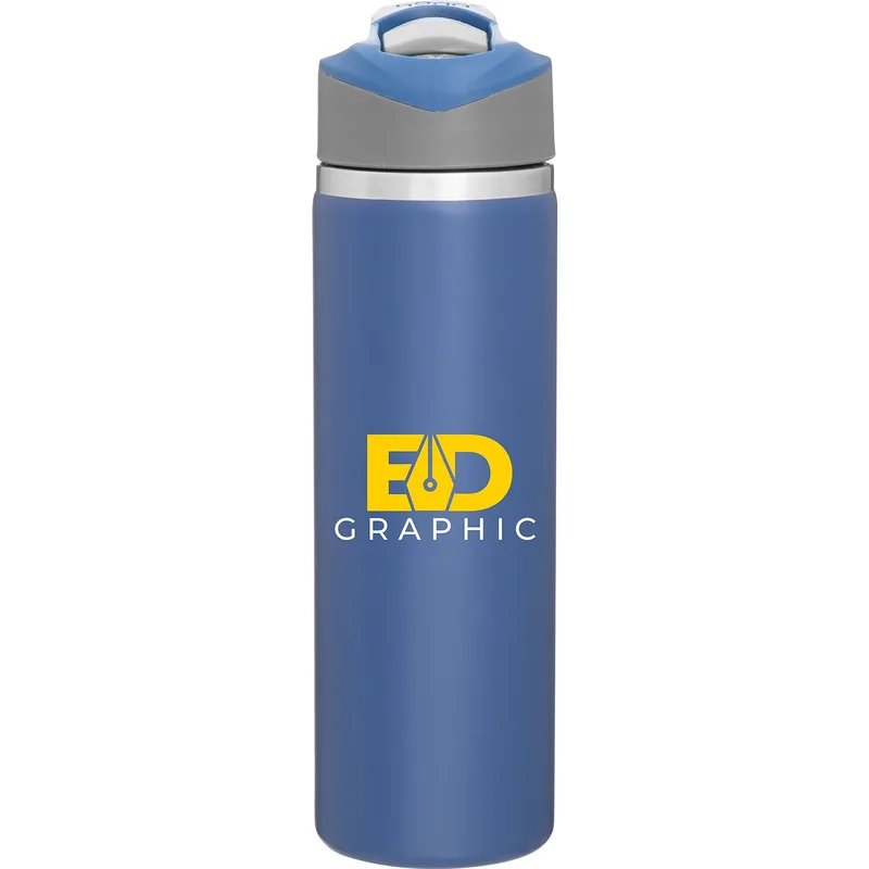 20.9 oz h2go Pilot Travel Tumbler (Matte Blue)