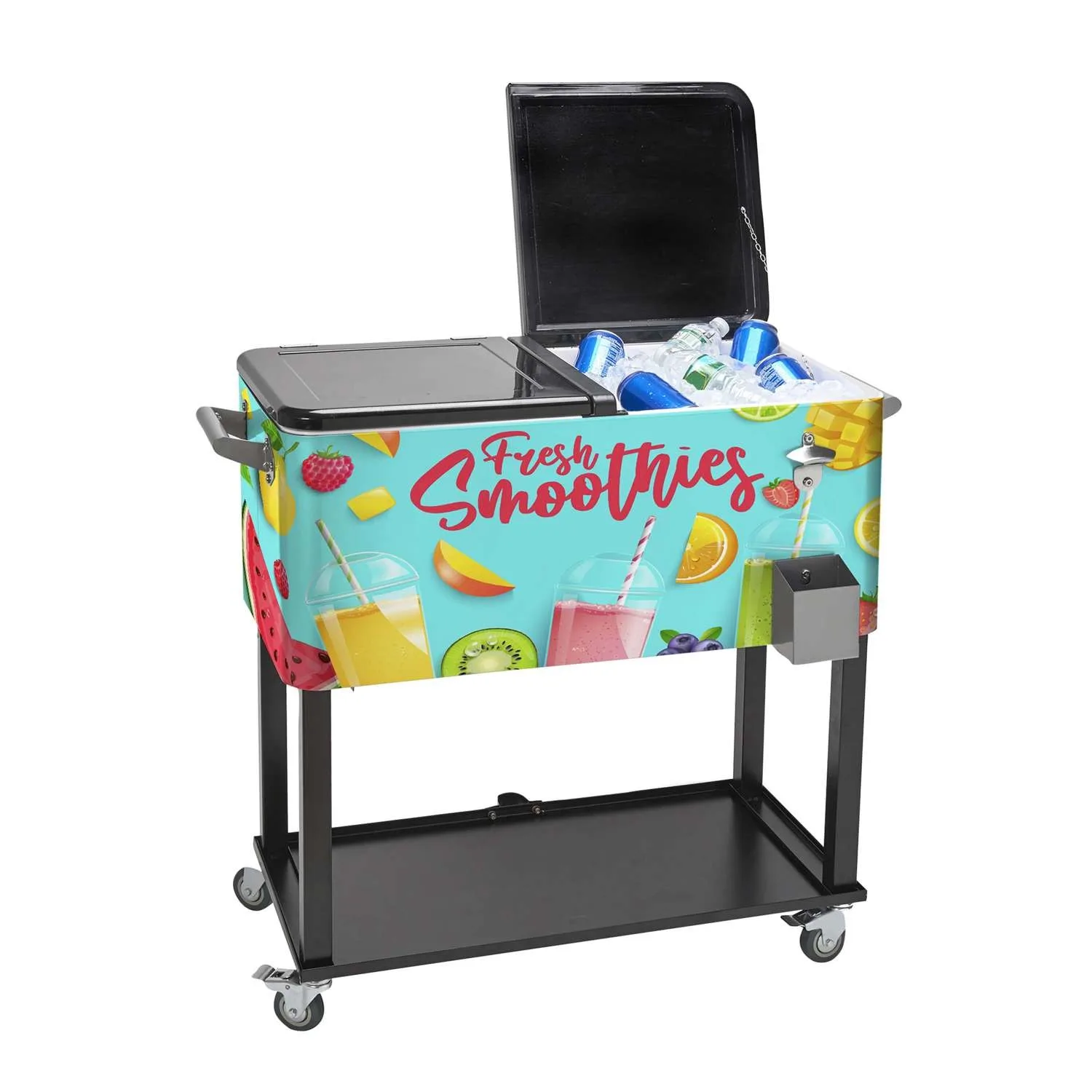 Rolling Cooler Vending Cart, Wrap Graphic view 4