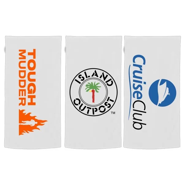 100% Cotton Terry Velour Economy Beach Towel (White)