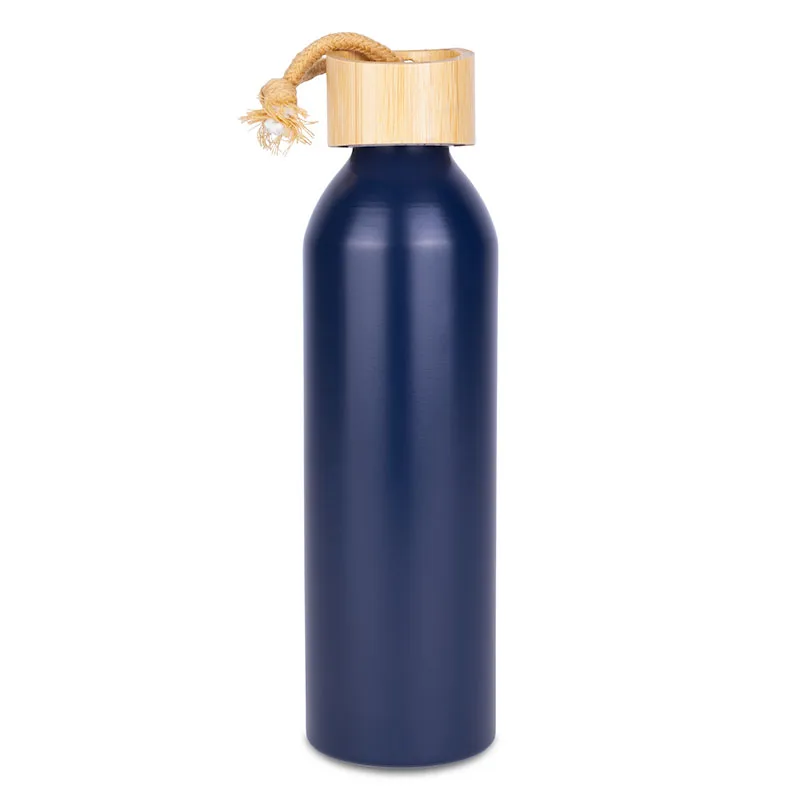 22 Oz. Meriden Aluminum Bottle w/Bamboo Lid & Cotton String Loop view 3