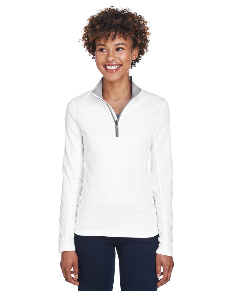 ULTRACLUB Ladies' Cool & Dry Sport Quarter-Zip Pullover view 6