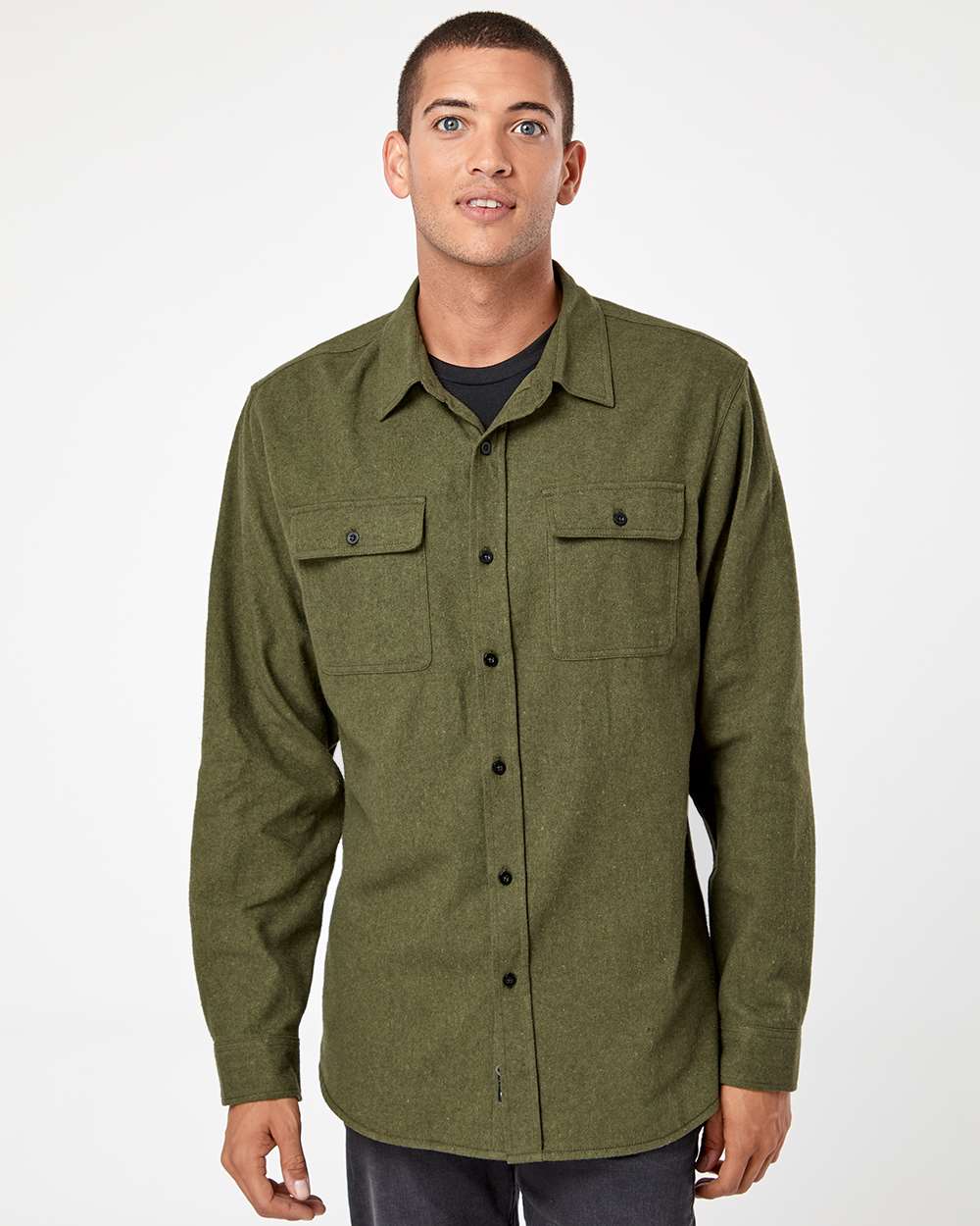 Burnside® Long Sleeve Solid Flannel Shirt