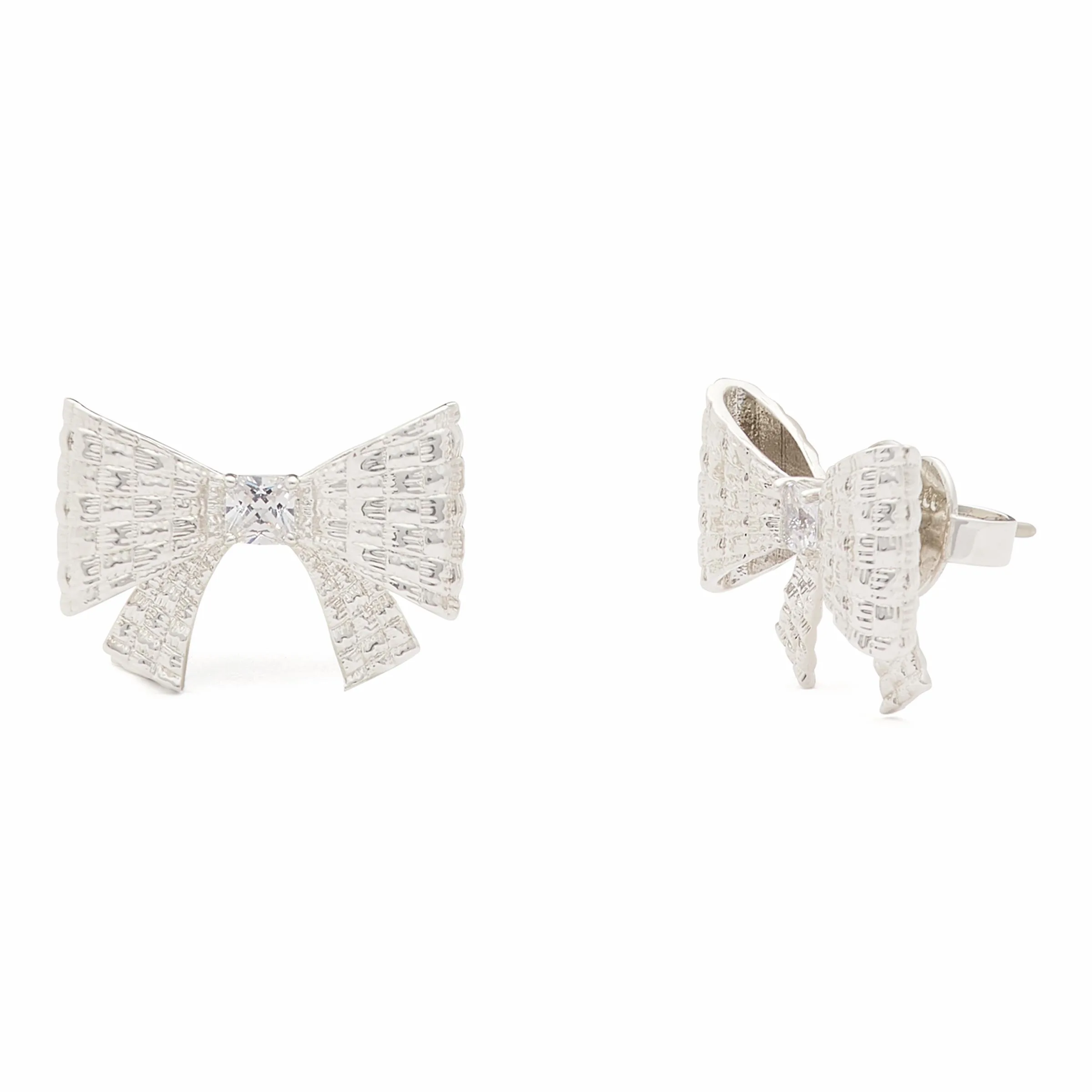 kate spade new york Wrapped In A Bow Studs - Clear/Silver