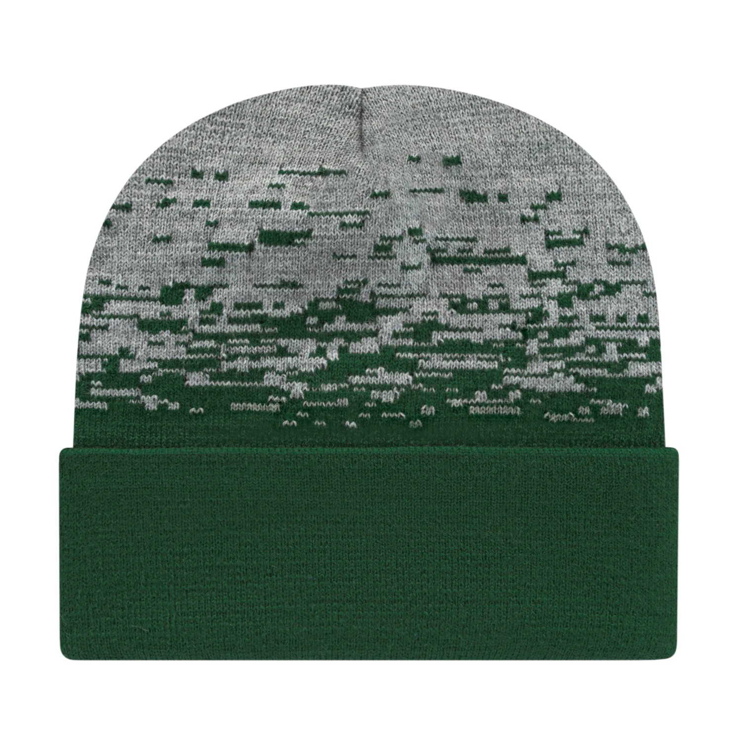 Static Pattern Knit Cap With Cuff view 2