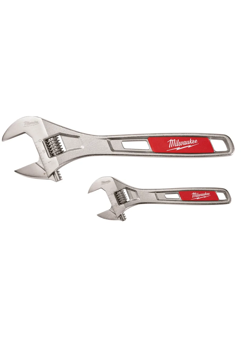 Milwaukee 2Pc Adjustable Wrench Set