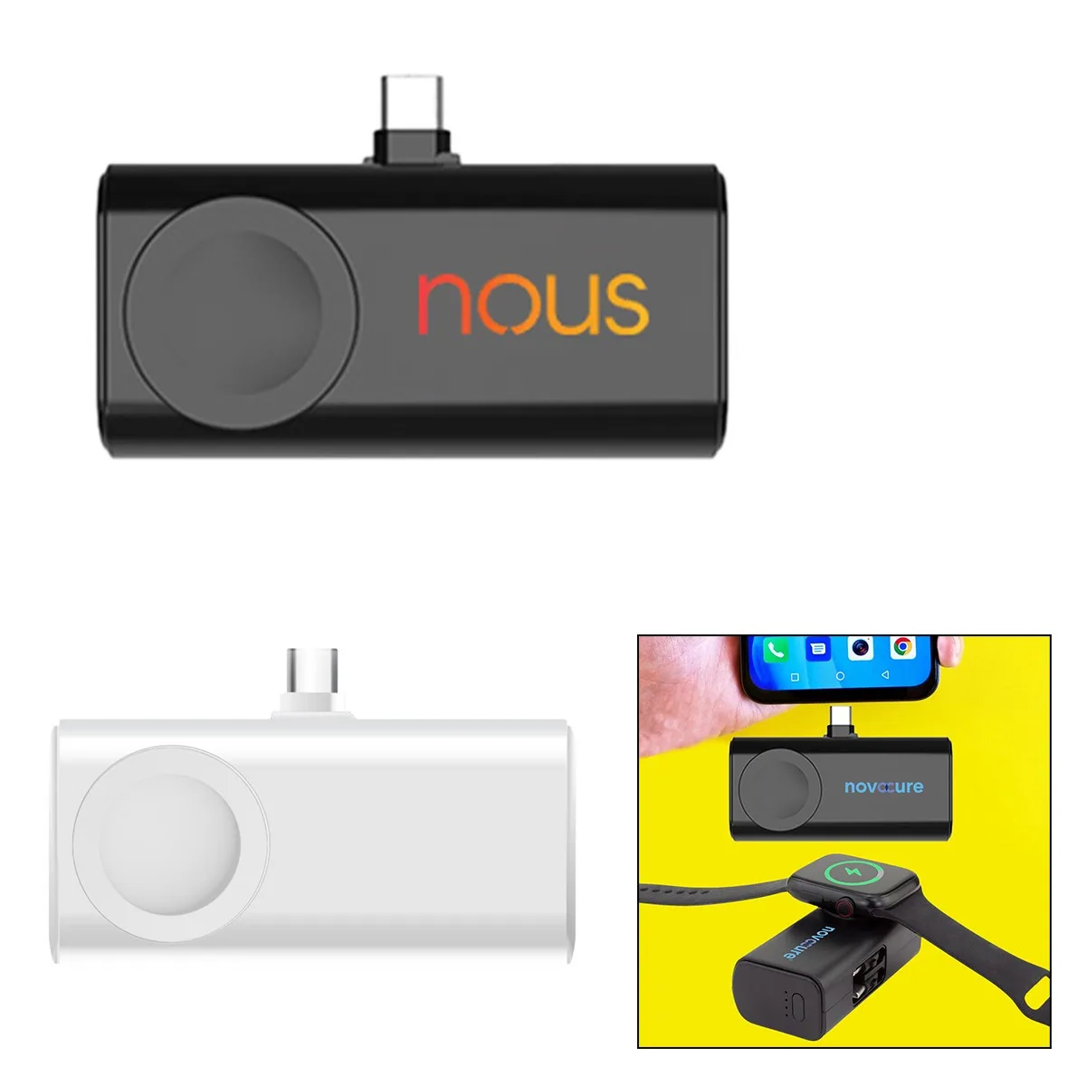 5,000 Mah Dual Plug Power Bank With Watch Charger view 2