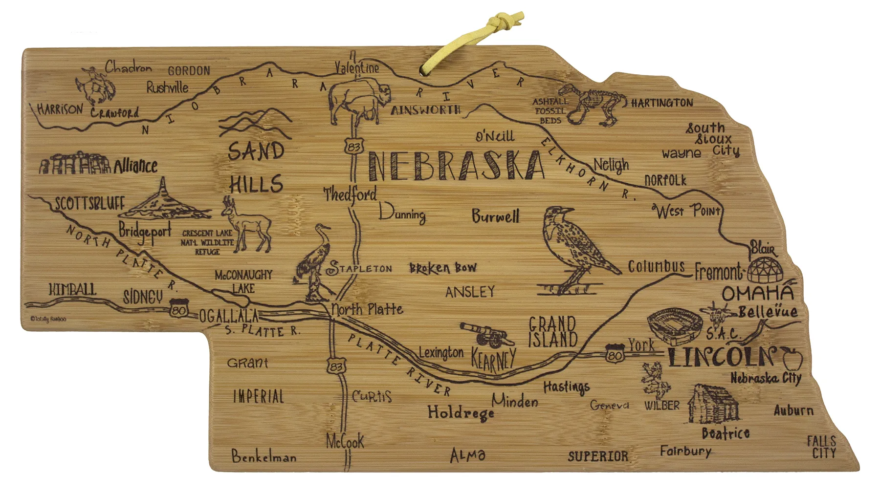 Destination Nebraska Cutting & Serving Board