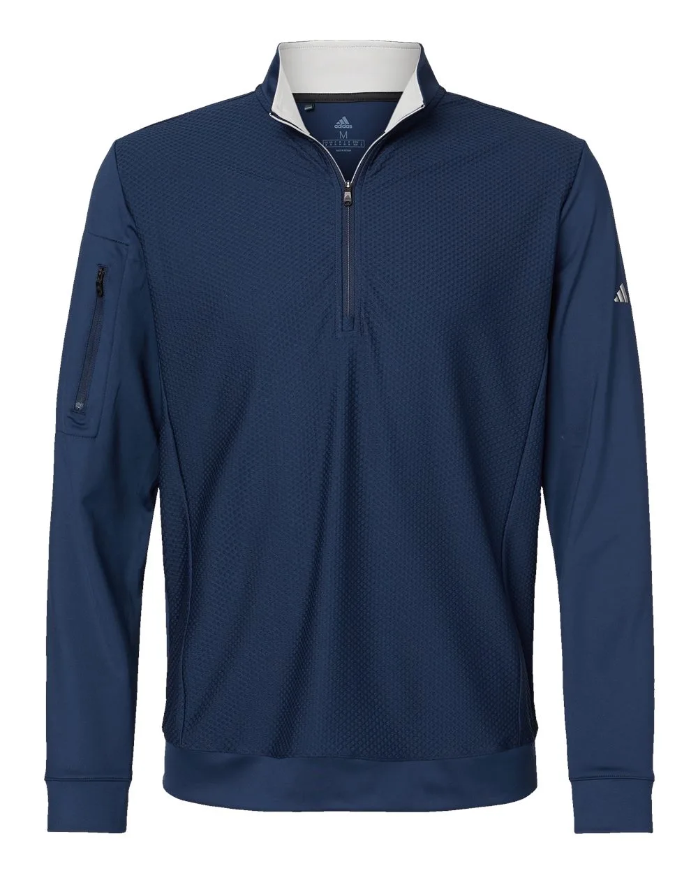 Adidas® Performance Texture Quarter-Zip Pullover Shirt view 2