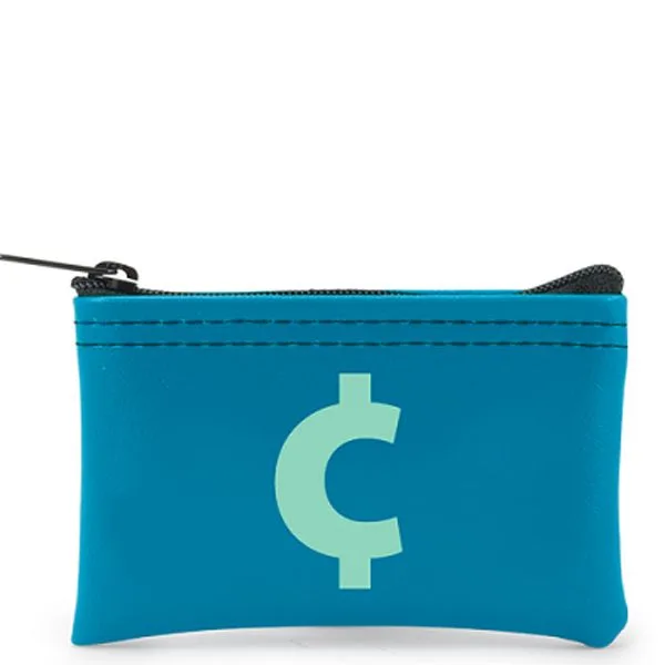 Expanded Vinyl Small Pocket Holder Coin Bag w/Zipper Closure view 3