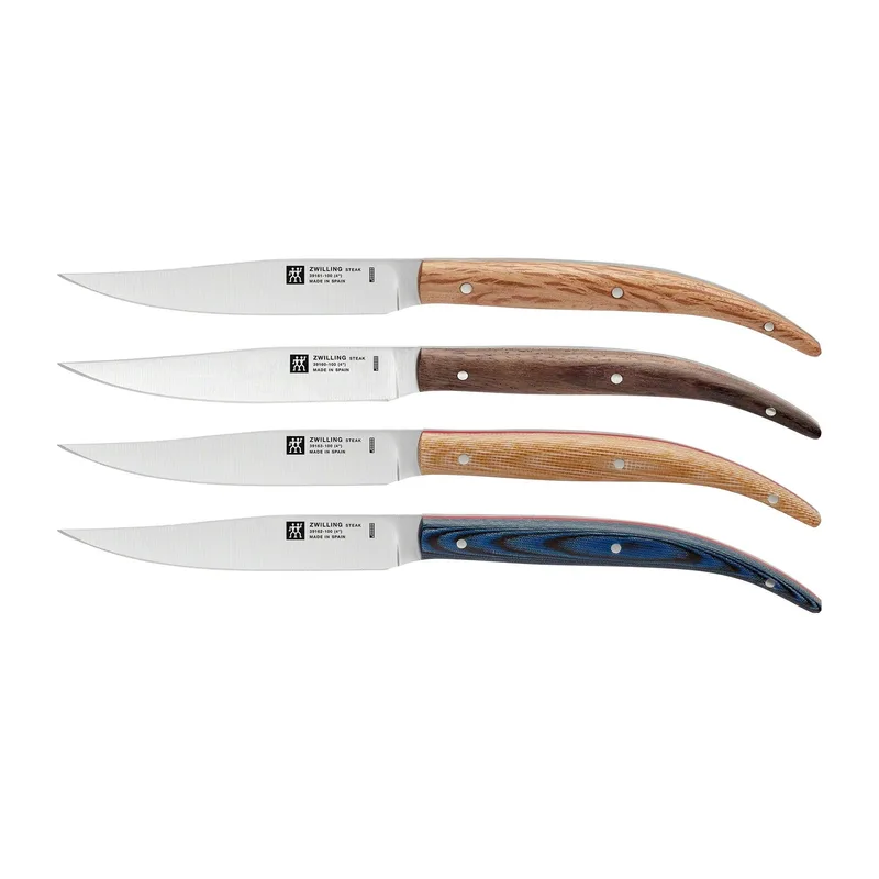 Zwilling 4Pc Toro Steak Knife Set W/ Beechwood Presentation Box