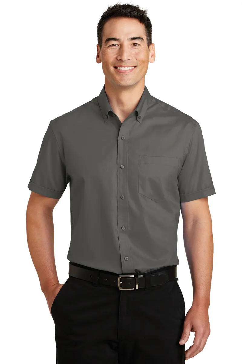 Port Authority® Short Sleeve SuperPro™ Twill Shirt. view 3