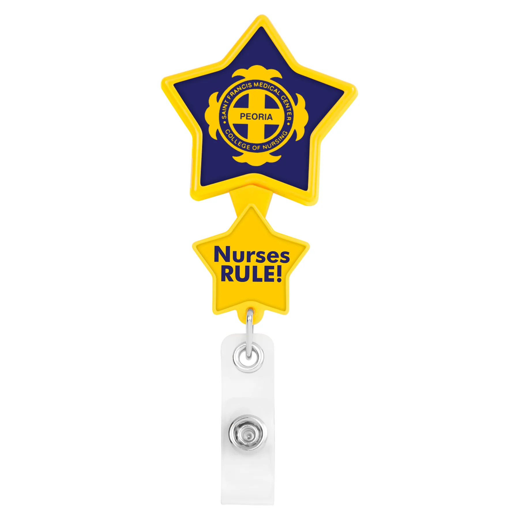 Double Up Star Retractable Badge Reel view 5