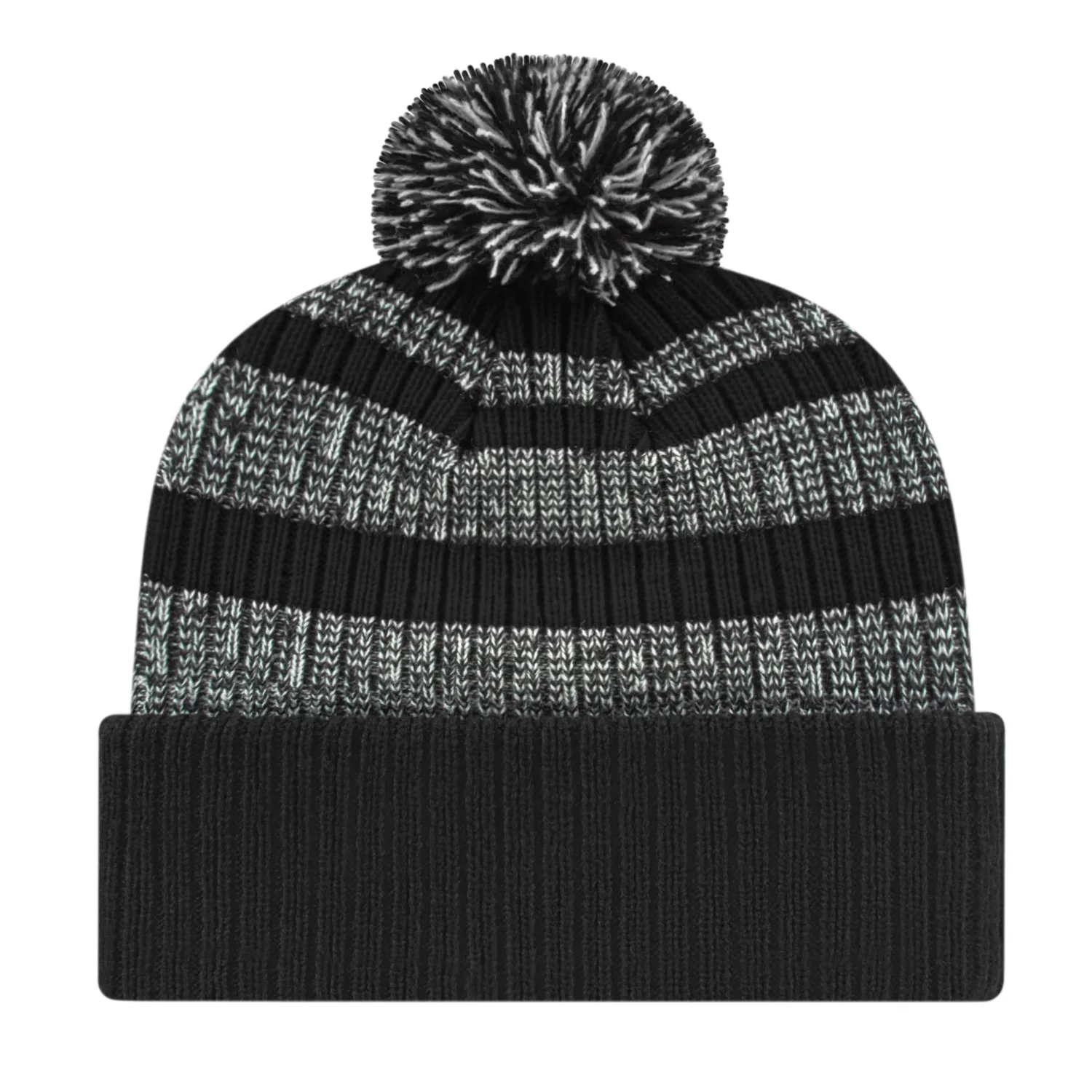 Heavy Ribbed Knit Cap With Cuff view 2