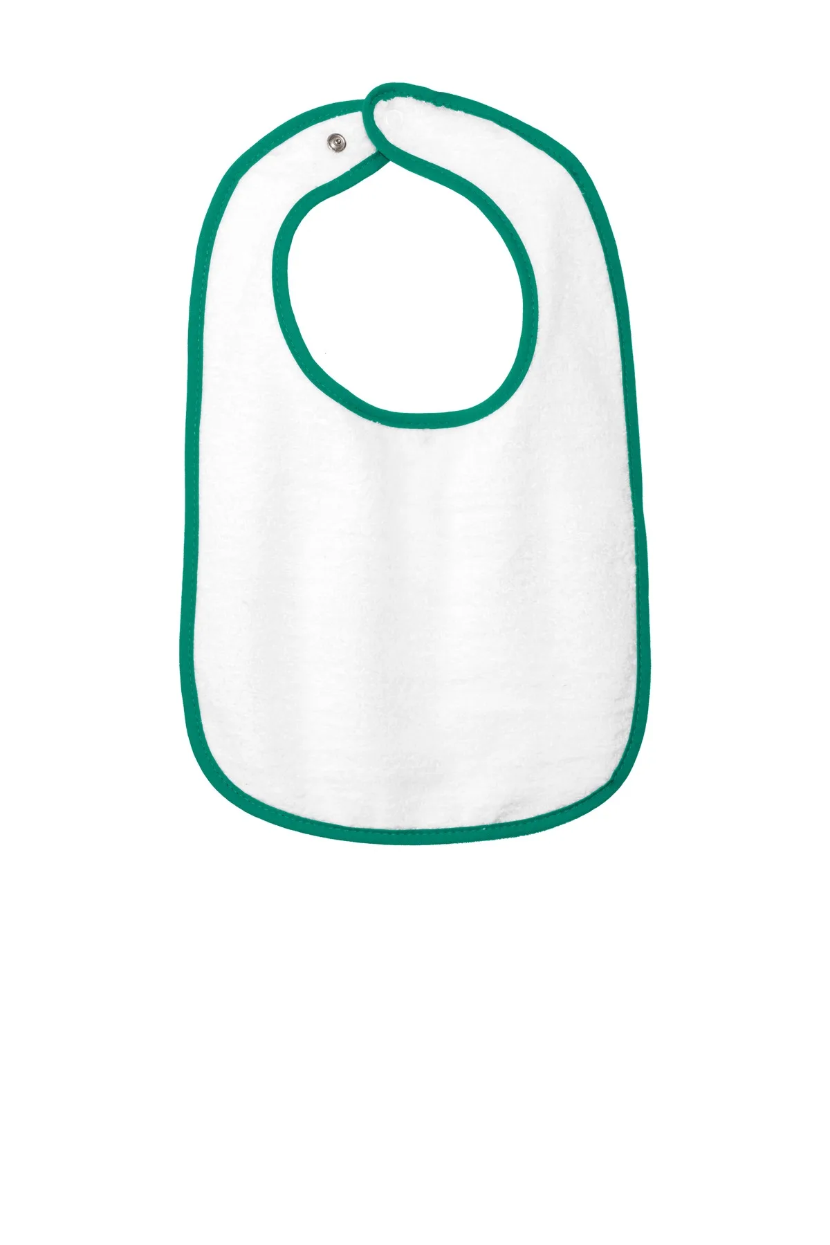 Rabbit Skins™ Infant Contrast Trim Terry Bib.
