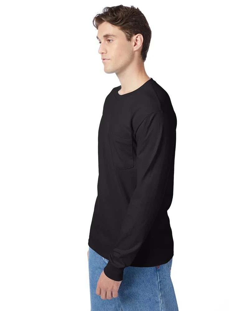 Hanes Printables Men's Authentic-T Long-Sleeve Pocket T-Shirt