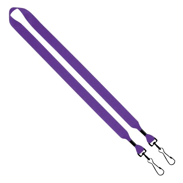 3/4" 2-Ended Polyester Lanyard with Metal Crimp & Metal Swivel Snap Hook view 3