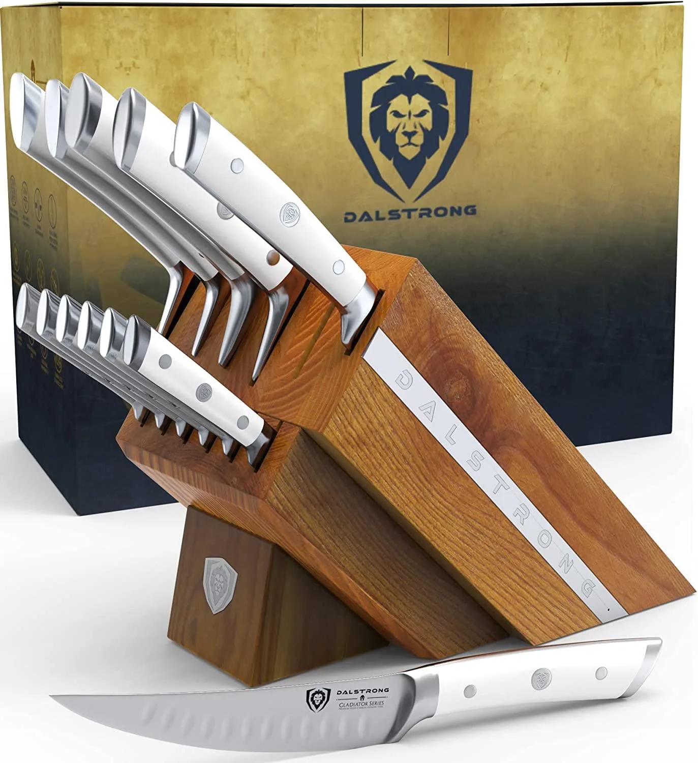 Dalstrong 12-Piece Complete Knife Set With Storage Block - German Steel - Gladiator Series
