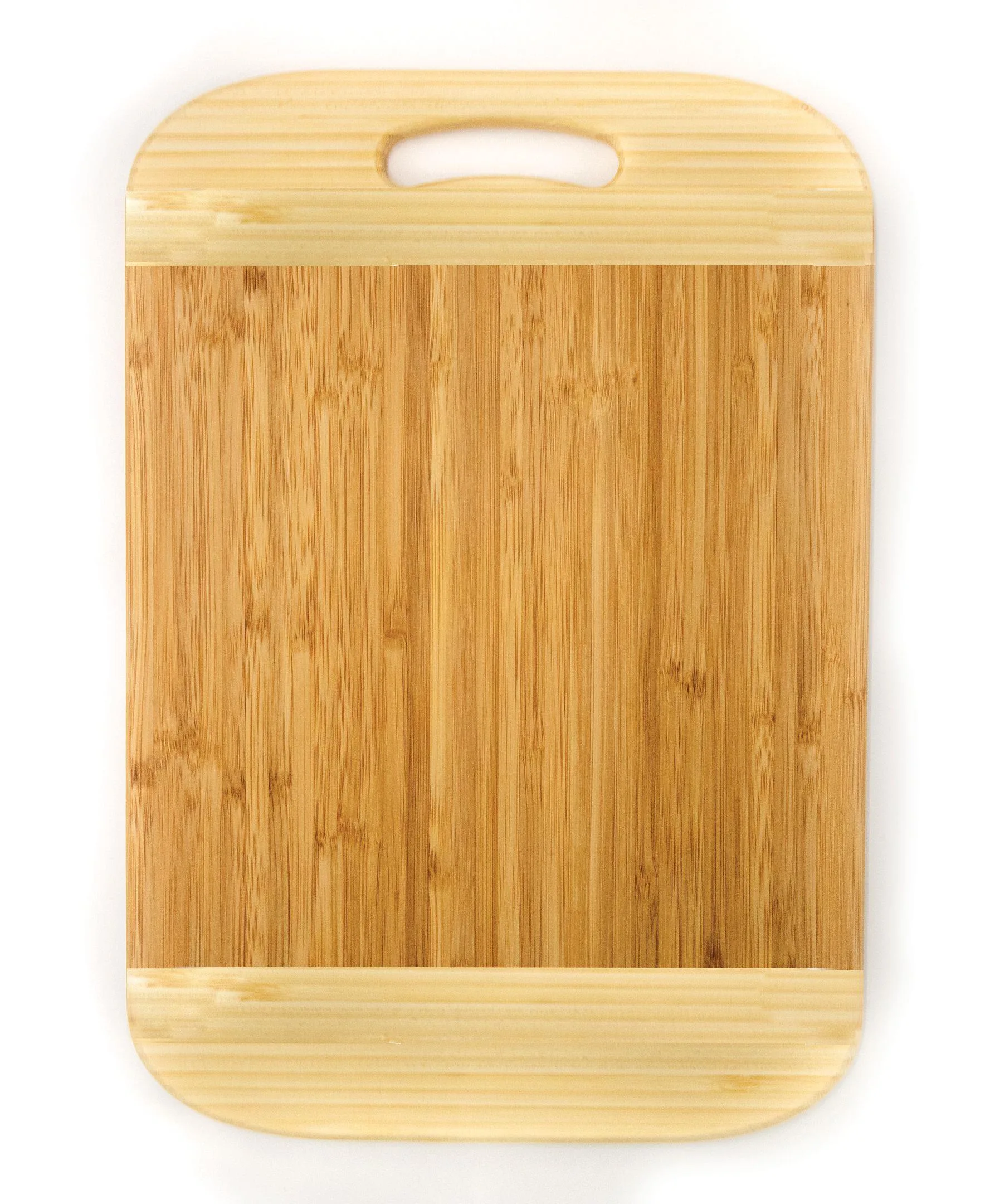 BergHoff Bamboo Rectangular Handled Cutting Board Two-Tone, 14.2X9.9X0.7"