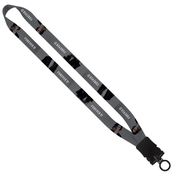 3/4" Dye-Sublimated Waffle Weave Lanyard view 2