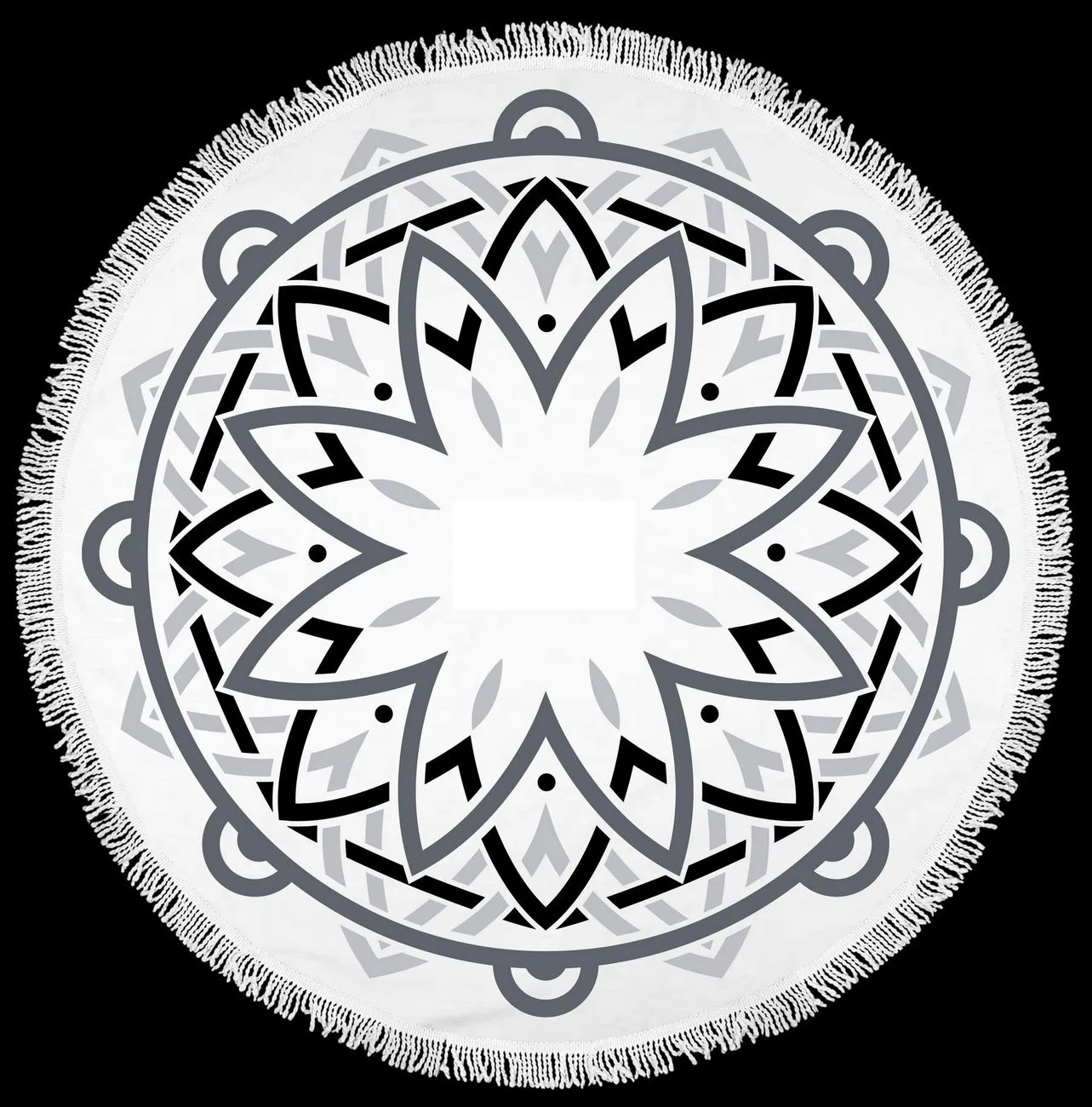 Mandala Fringe 360° Round Beach Towel™ view 3