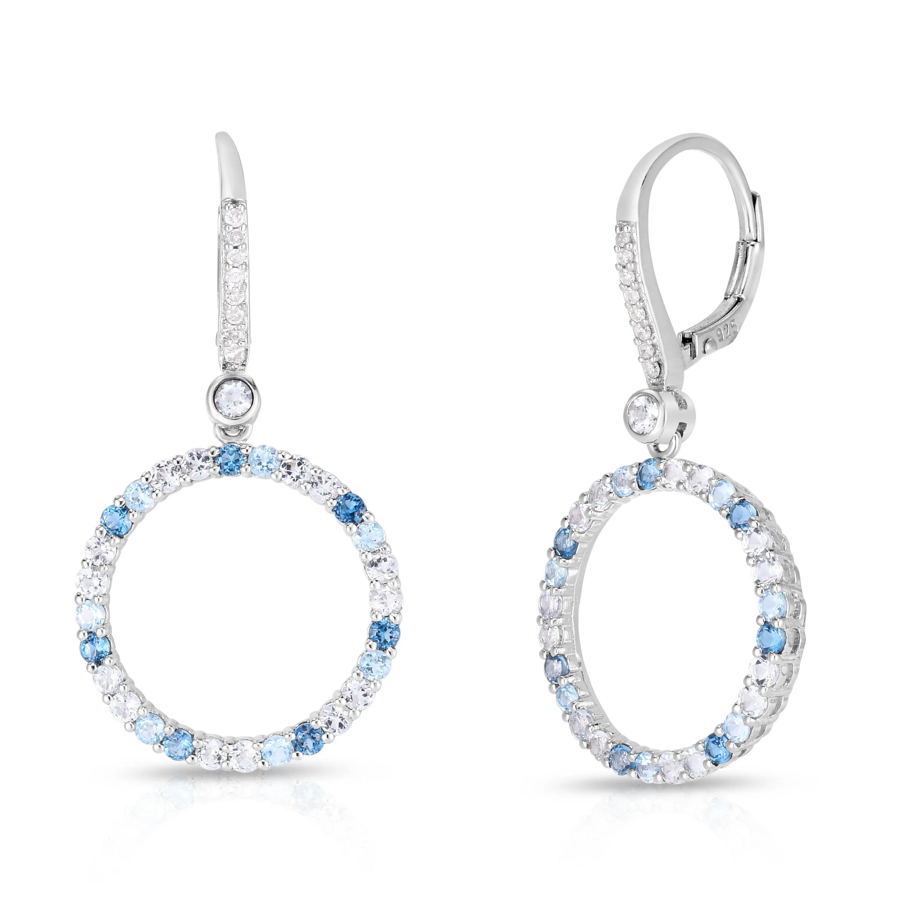 Jilco Inc Blue Topaz Drop Earrings