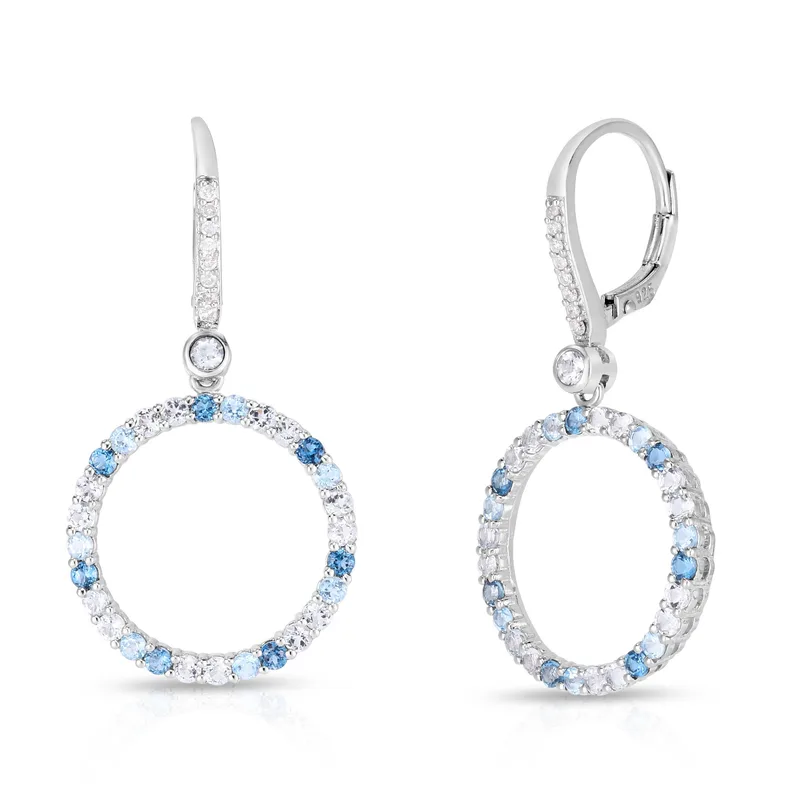 Jilco Inc Blue Topaz Drop Earrings