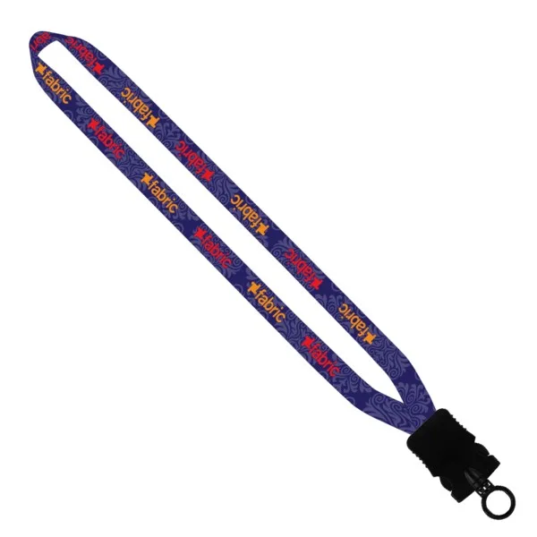 5/8" Tubular Lanyard with Plastic Snap-Buckle Release & O-Ring view 2