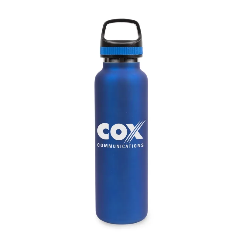 20 Oz. Satin Stainless Steel Insulated Vacuum Bottle w/Handle Lid view 3