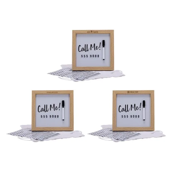 Magnetic Letter White Board with Wood Frame view 2
