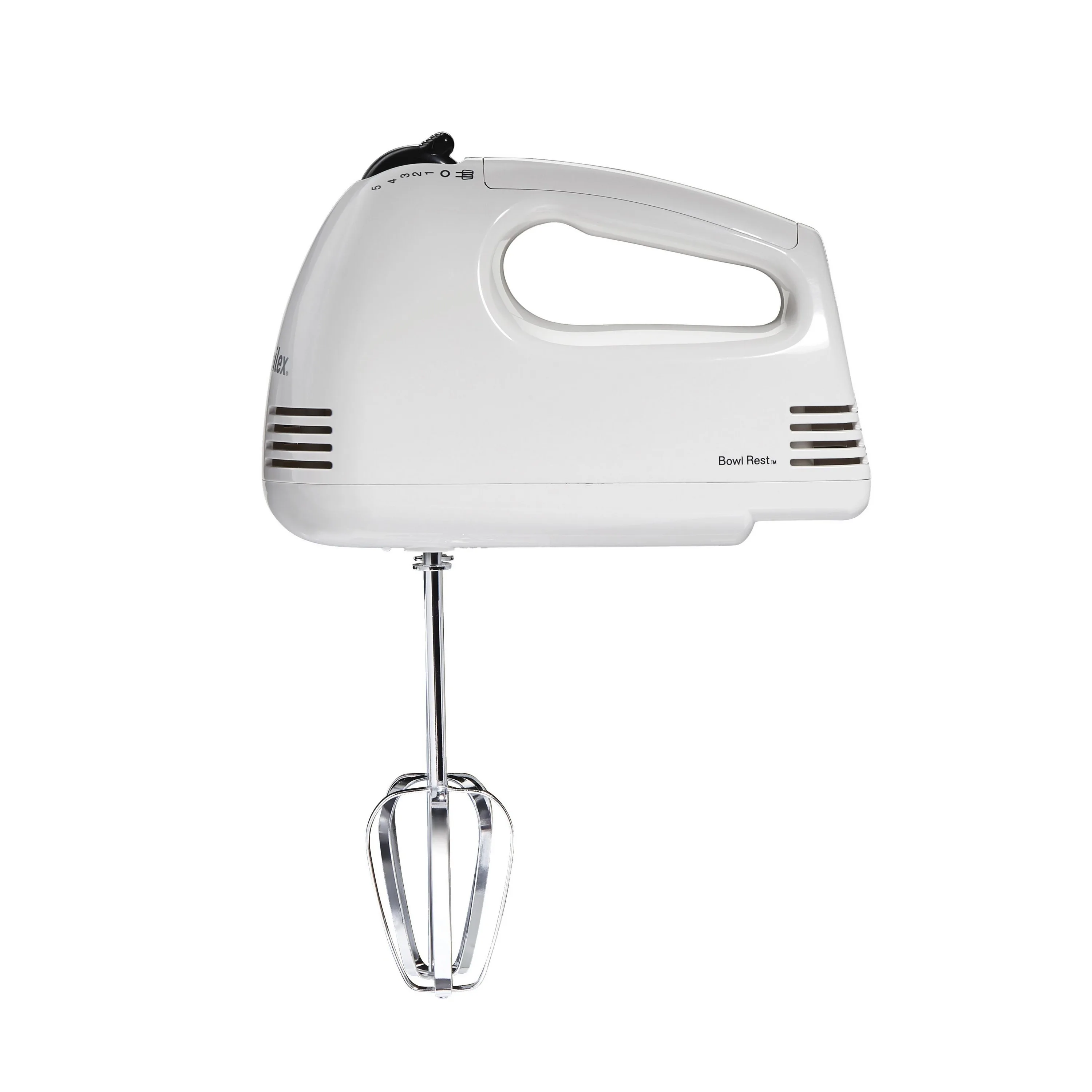 Proctor Silex White Easy Mix Hand Mixer, 5 Speeds